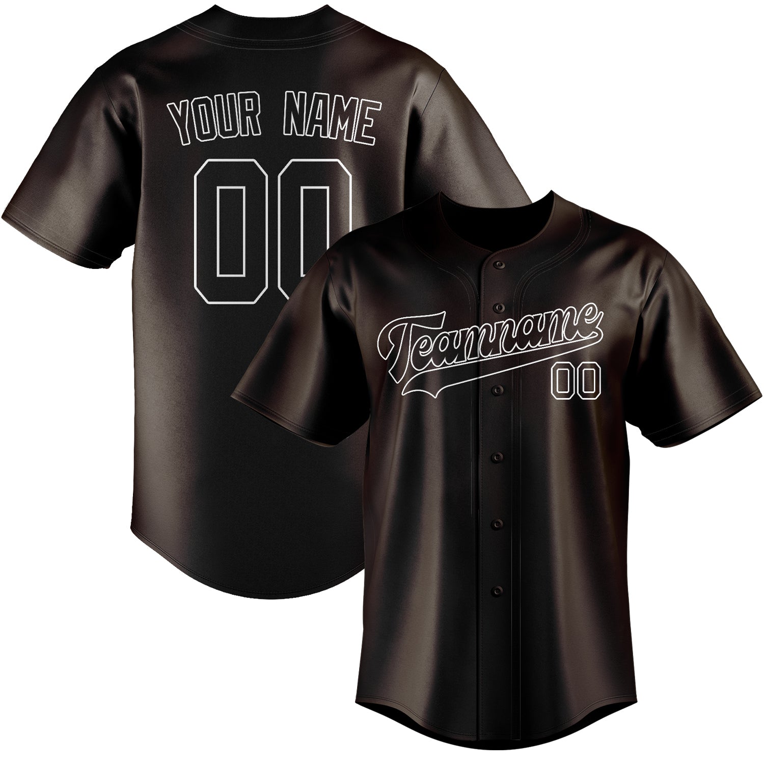 Benutzerdefiniertes Professionelles Braun Weiß Baseballtrikot