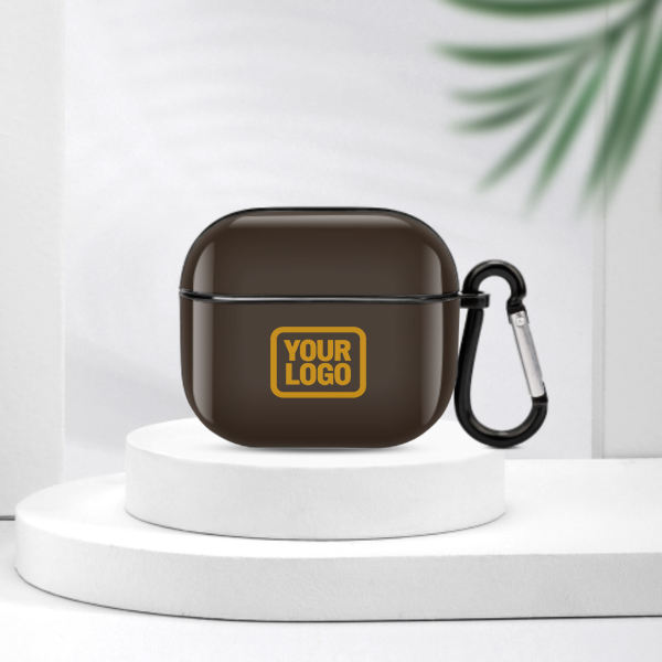 Maßgeschneidertes Braun Gelb AirPods-Hülle (3. Generation)