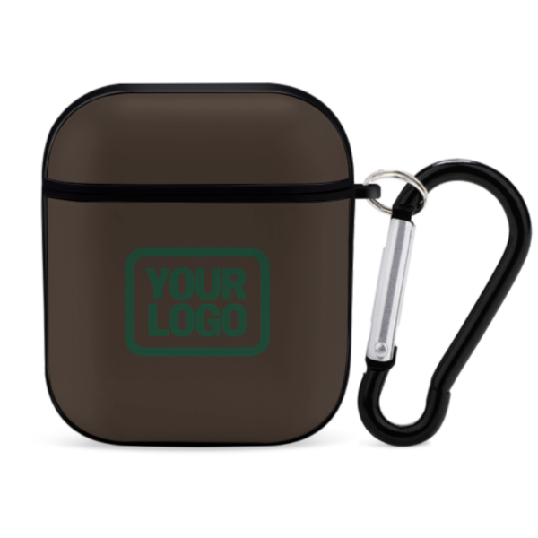 Maßgeschneidertes Braun Moosgrün AirPods-Hülle