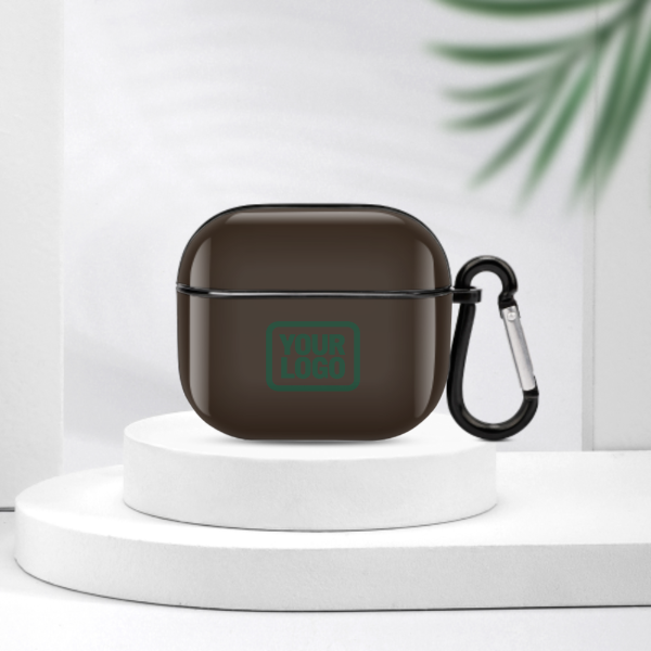 Maßgeschneidertes Braun Moosgrün AirPods-Hülle (3. Generation)