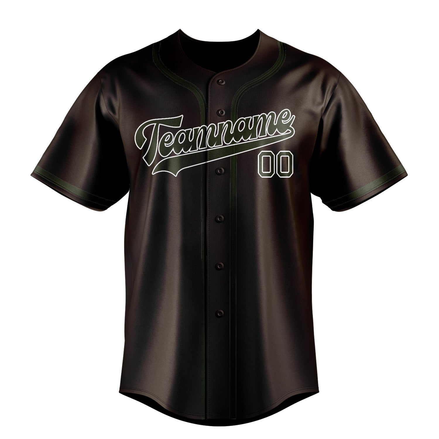 Benutzerdefiniertes Professionelles Braun Dunkles Oliv Baseballtrikot
