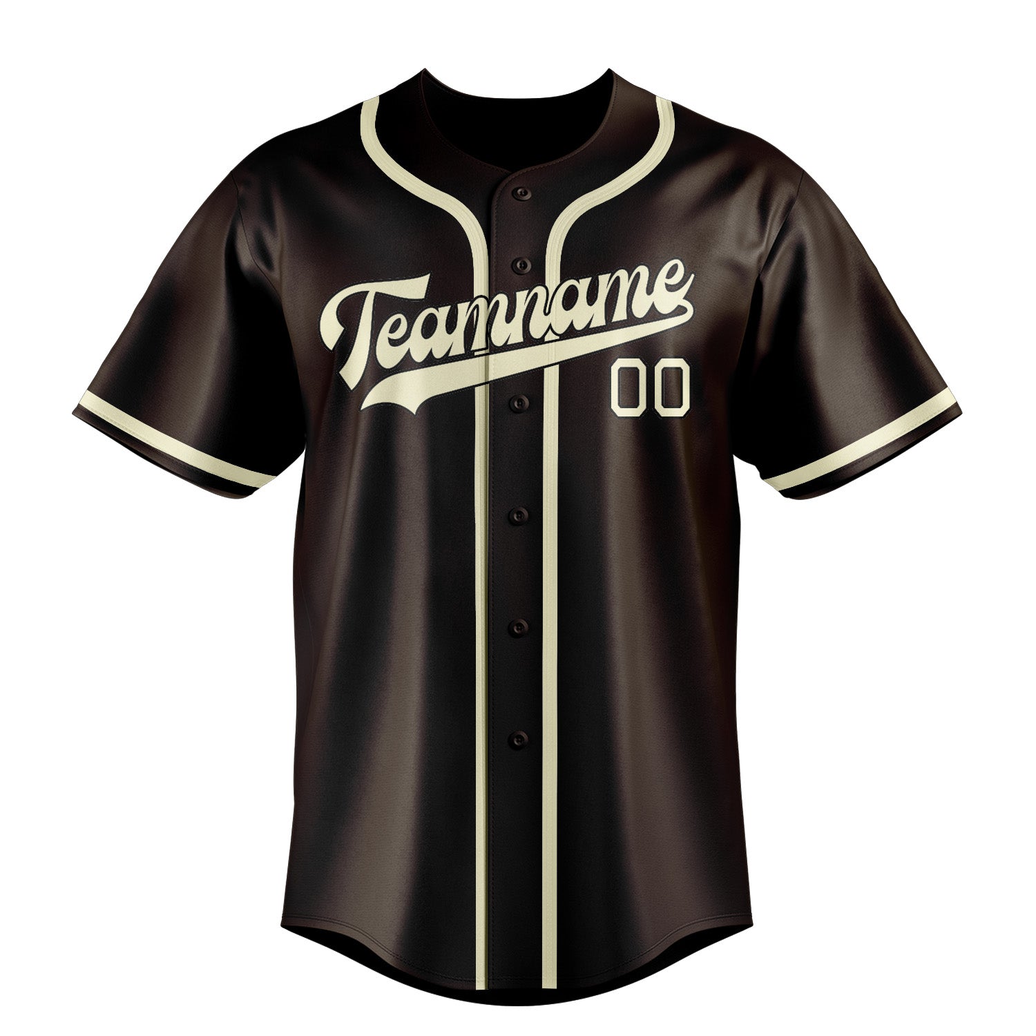 Benutzerdefiniertes Professionelles Braun Beige Baseballtrikot