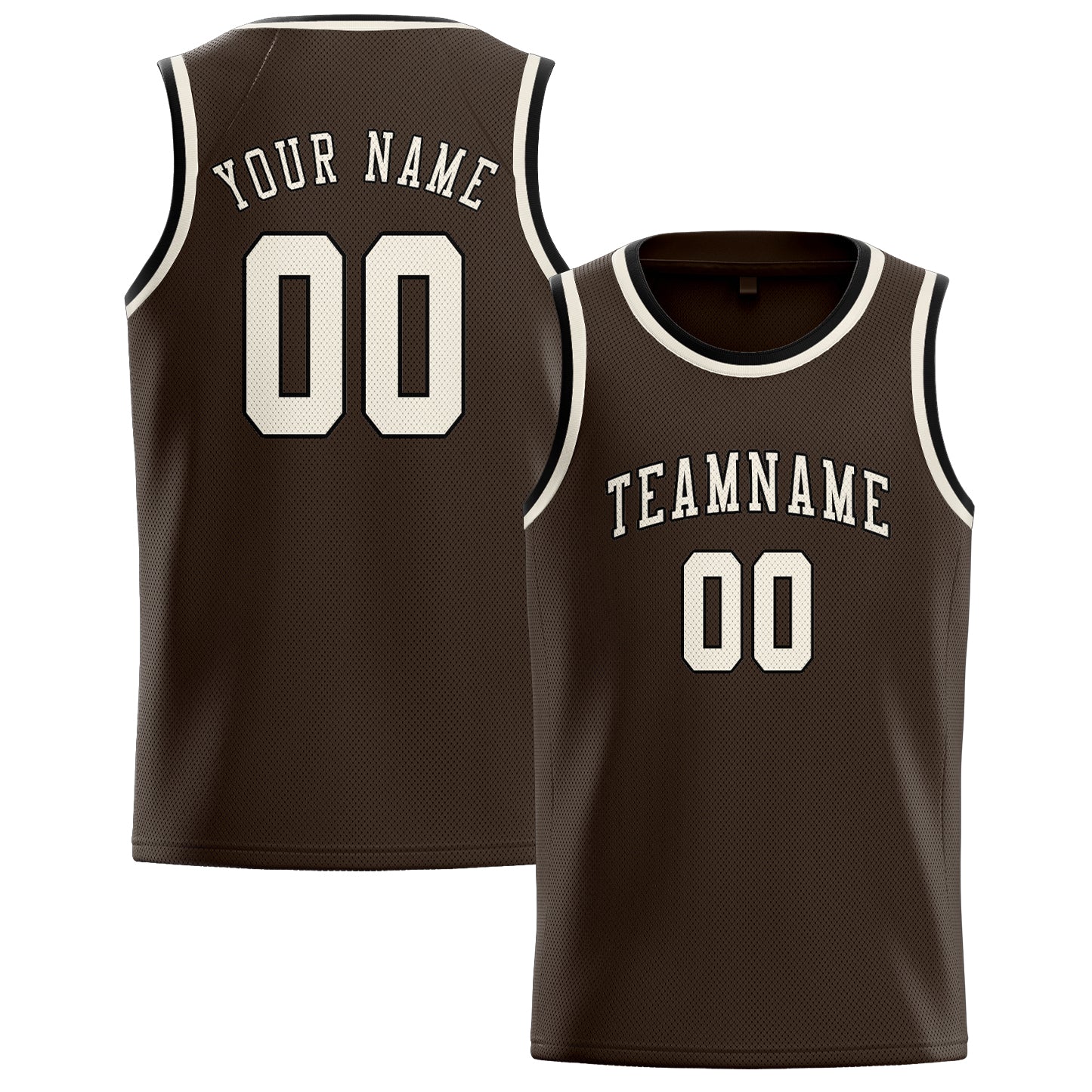 Benutzerdefiniertes Professionelles Braun Beige Basketballtrikot