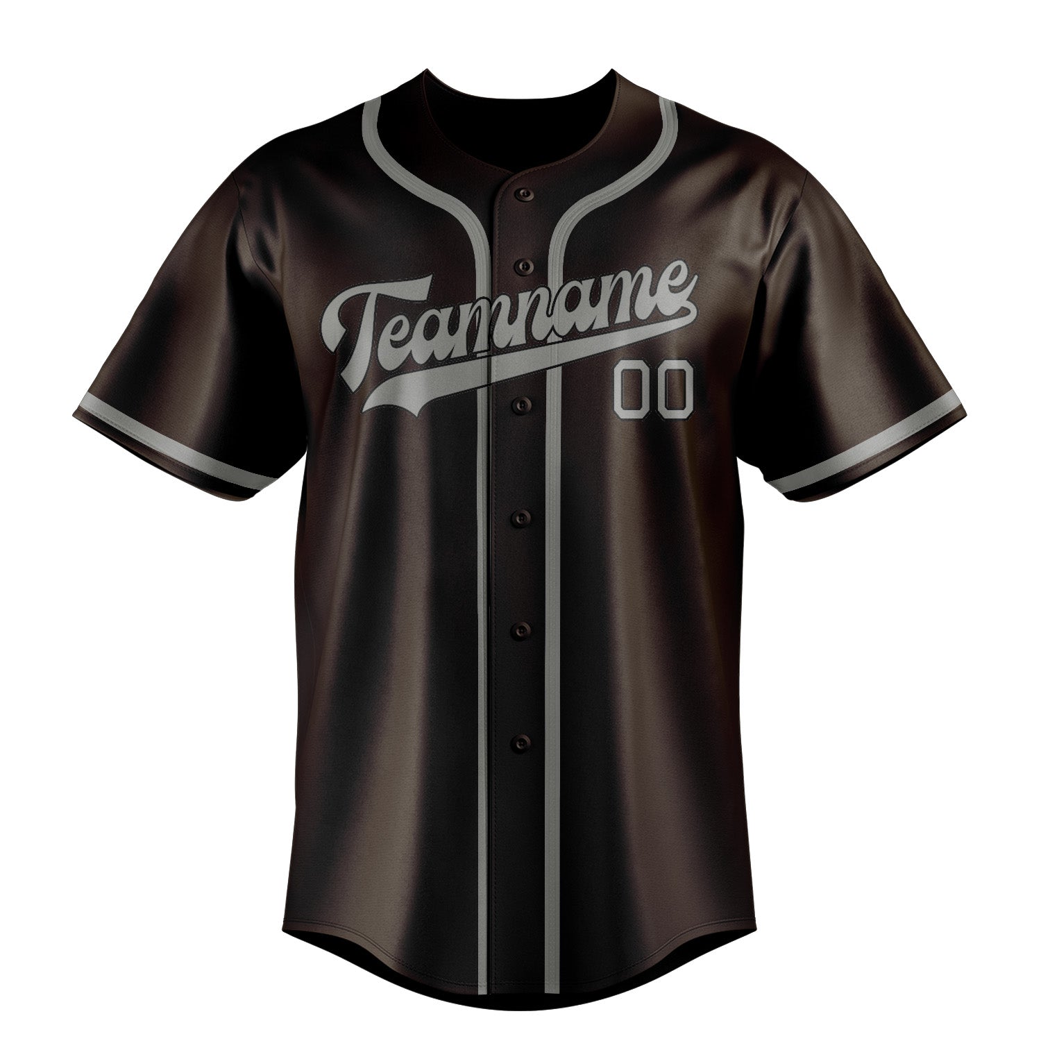 Benutzerdefiniertes Professionelles Braun Grau Baseballtrikot