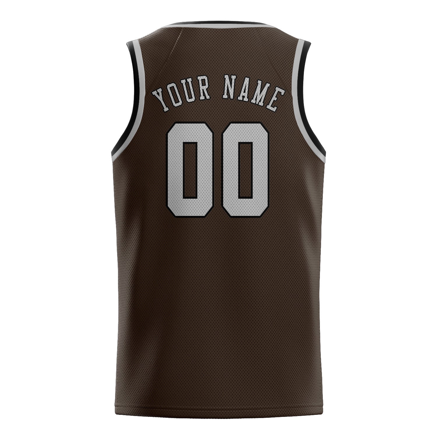 Benutzerdefiniertes Professionelles Braun Grau Basketballtrikot