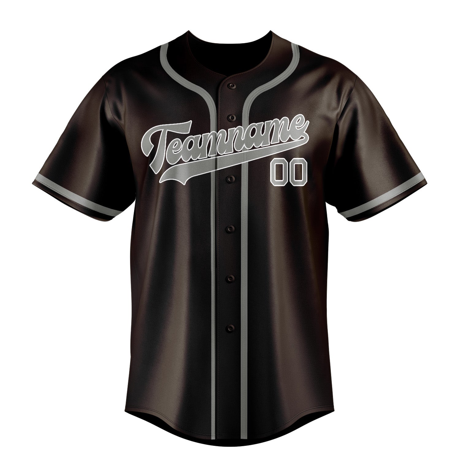 Benutzerdefiniertes Professionelles Braun Grau Baseballtrikot
