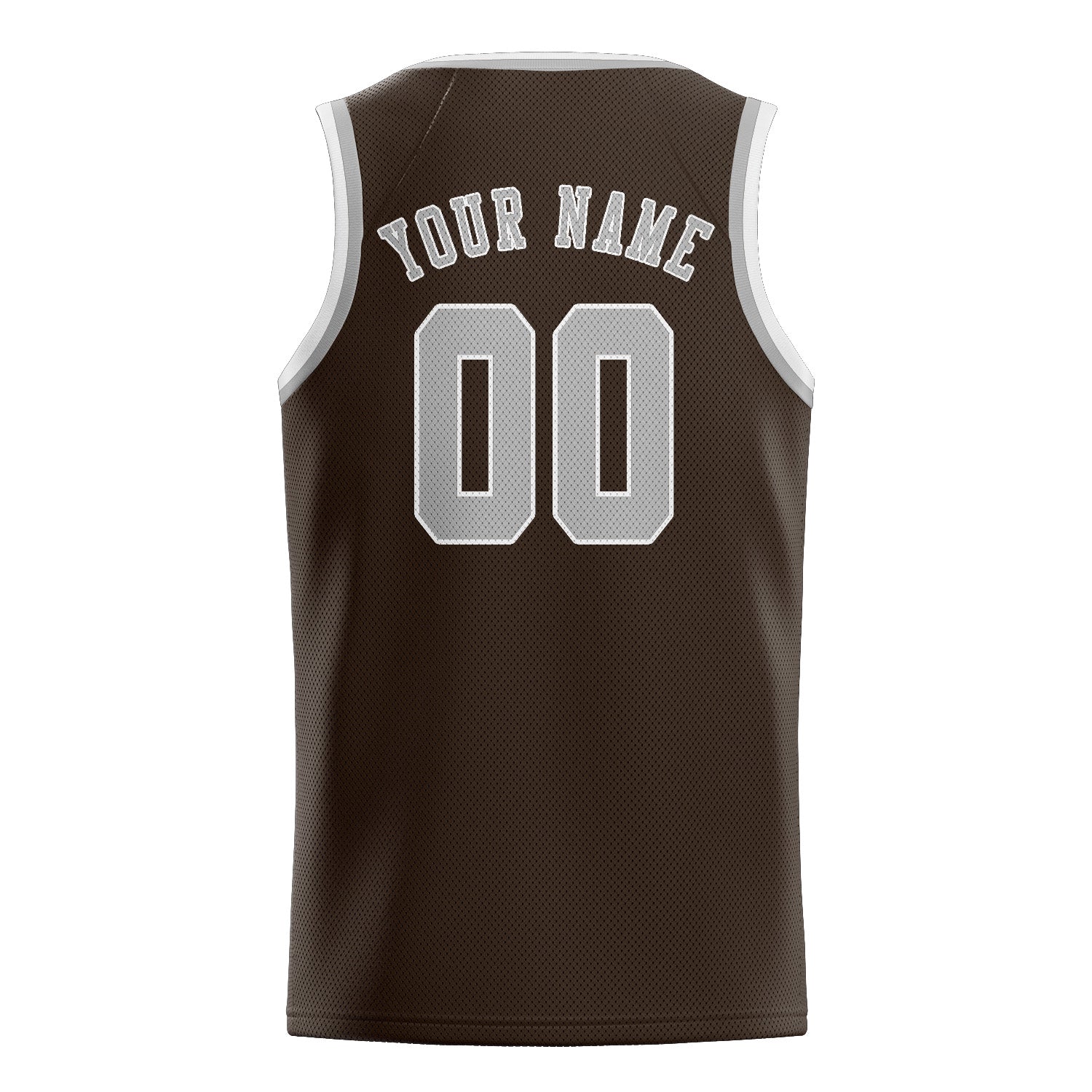 Benutzerdefiniertes Professionelles Braun Grau Basketballtrikot