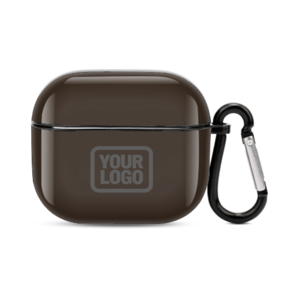 Maßgeschneidertes Braun Dunkelgrau AirPods-Hülle (3. Generation)