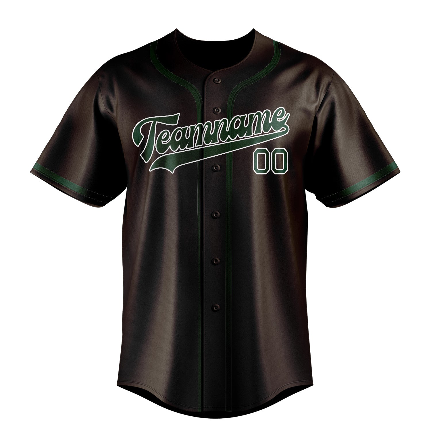 Benutzerdefiniertes Professionelles Braun Moosgrün Baseballtrikot