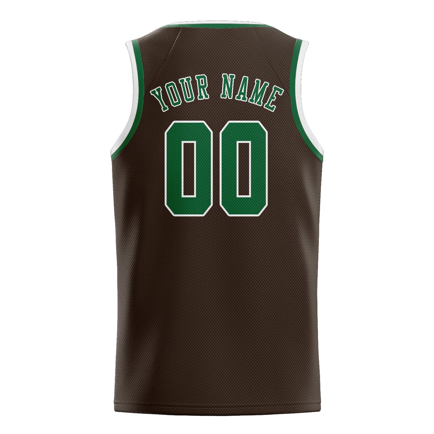 Benutzerdefiniertes Professionelles Braun Moosgrün Basketballtrikot