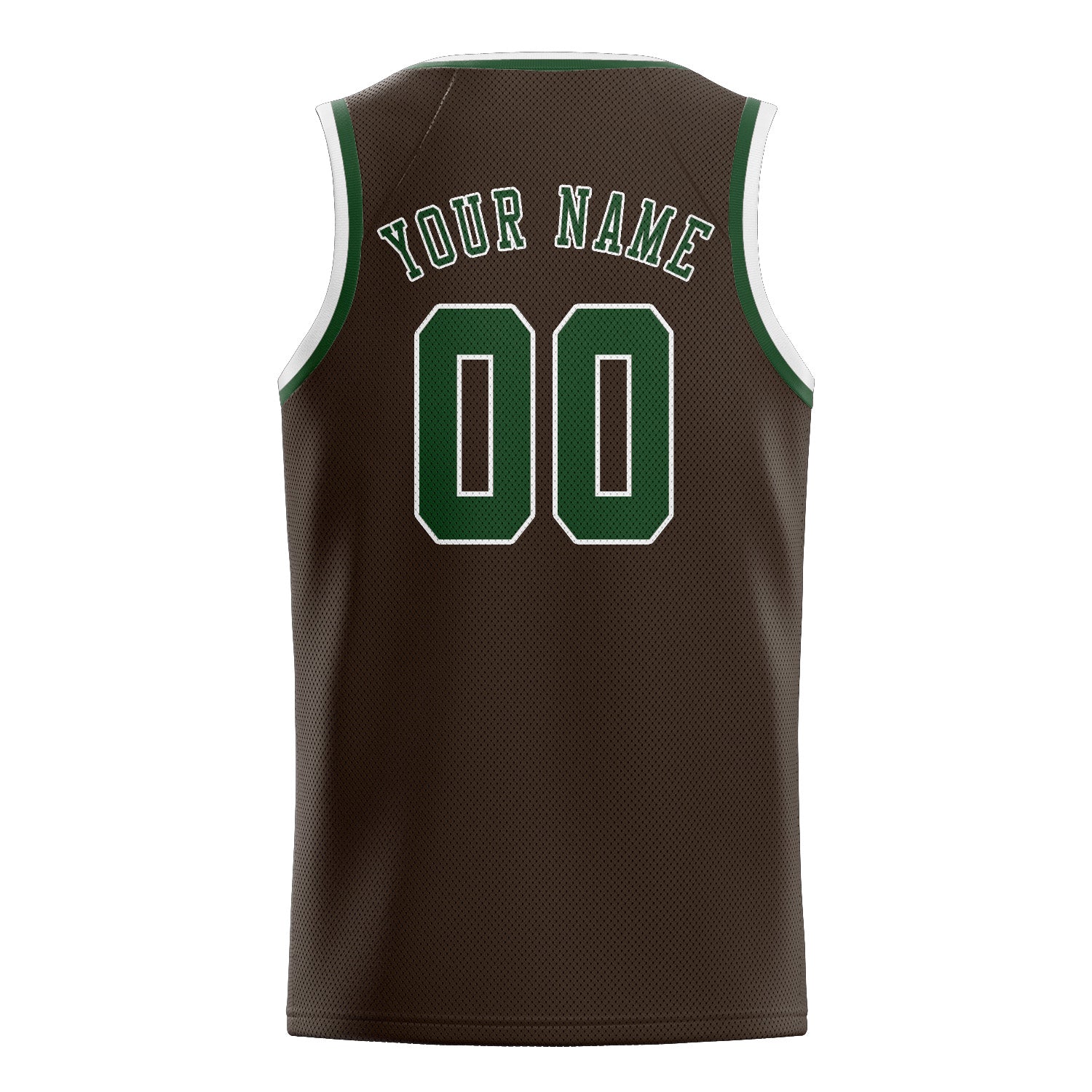 Benutzerdefiniertes Professionelles Braun Tannengrün Basketballtrikot