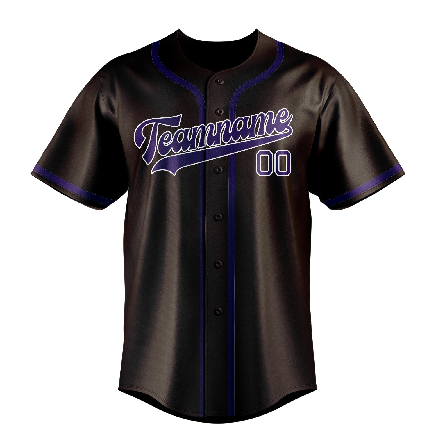 Benutzerdefiniertes Professionelles Braun Lila Baseballtrikot