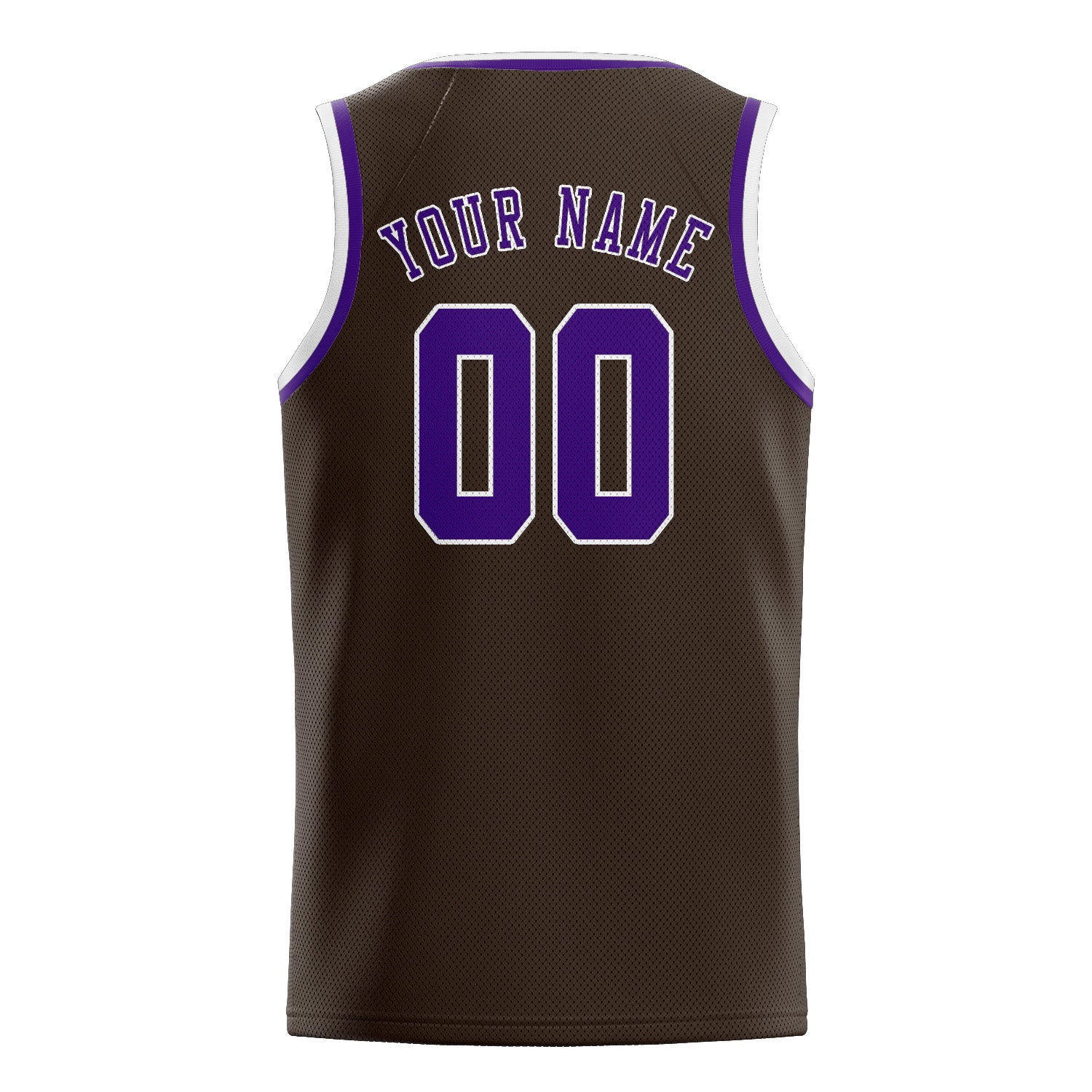 Benutzerdefiniertes Professionelles Braun Lila Basketballtrikot