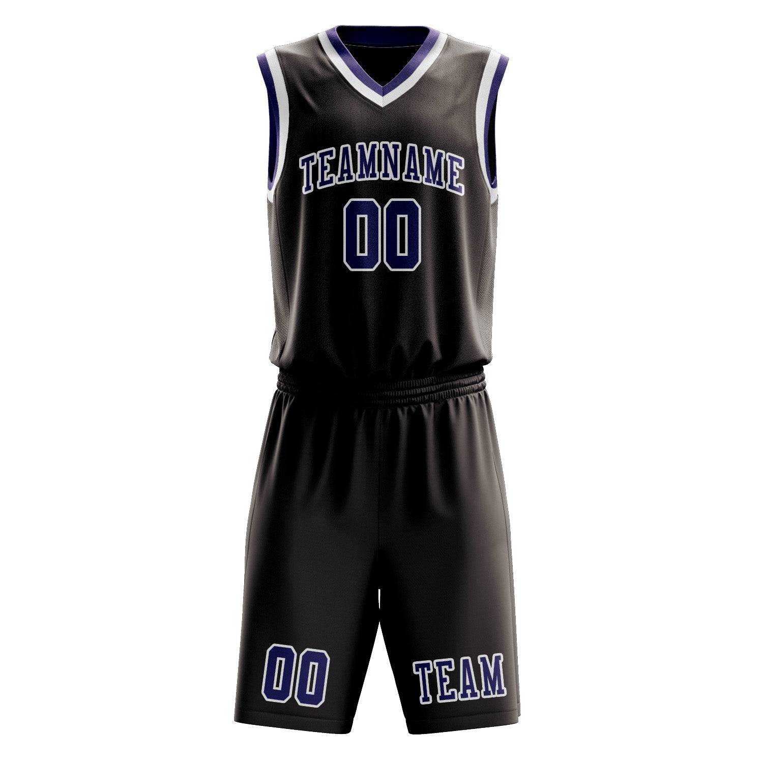 Benutzerdefiniertes Professionelles Braun Lila Basketballtrikot-Set