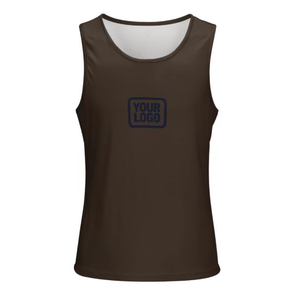 Maßgeschneidertes Braun Stahlblau Herren Tanktop