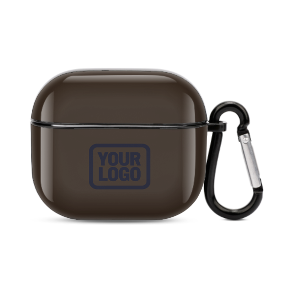 Maßgeschneidertes Braun Stahlblau AirPods-Hülle (3. Generation)
