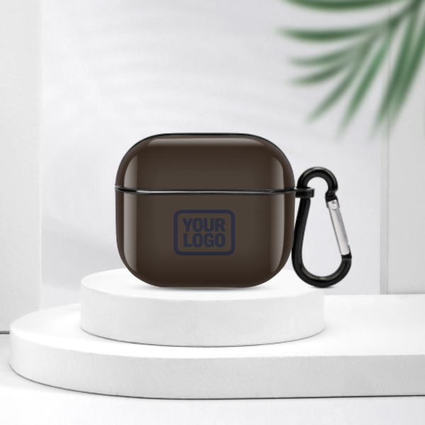 Maßgeschneidertes Braun Stahlblau AirPods-Hülle (3. Generation)