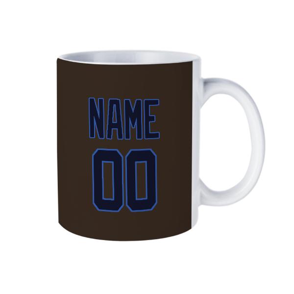 Maßgeschneidertes Braun Stahlblau Becher