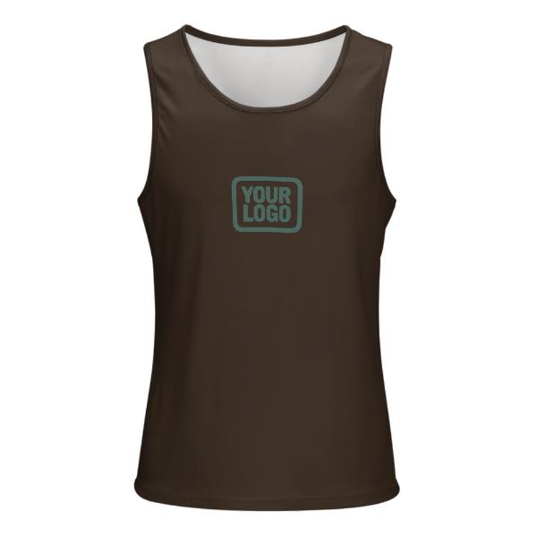 Maßgeschneidertes Braun Blaugrün Herren Tanktop