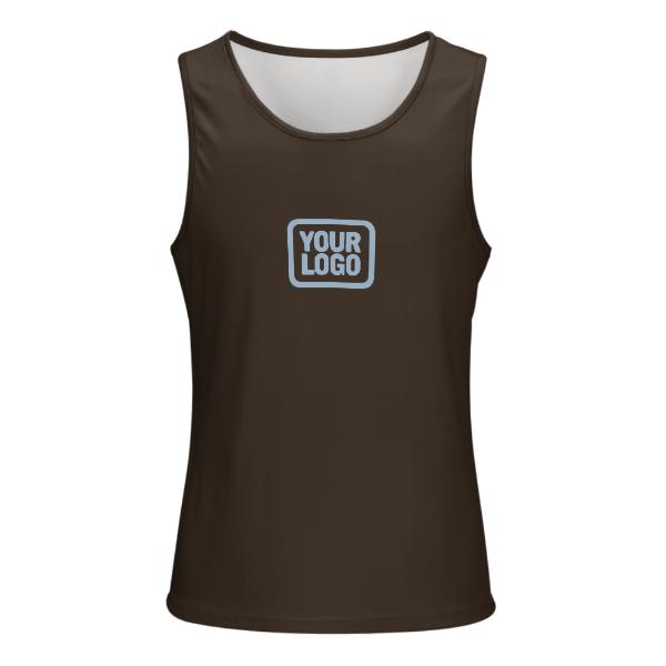 Maßgeschneidertes Braun Hellblau Herren Tanktop