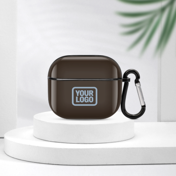 Maßgeschneidertes Braun Hellblau AirPods-Hülle (3. Generation)
