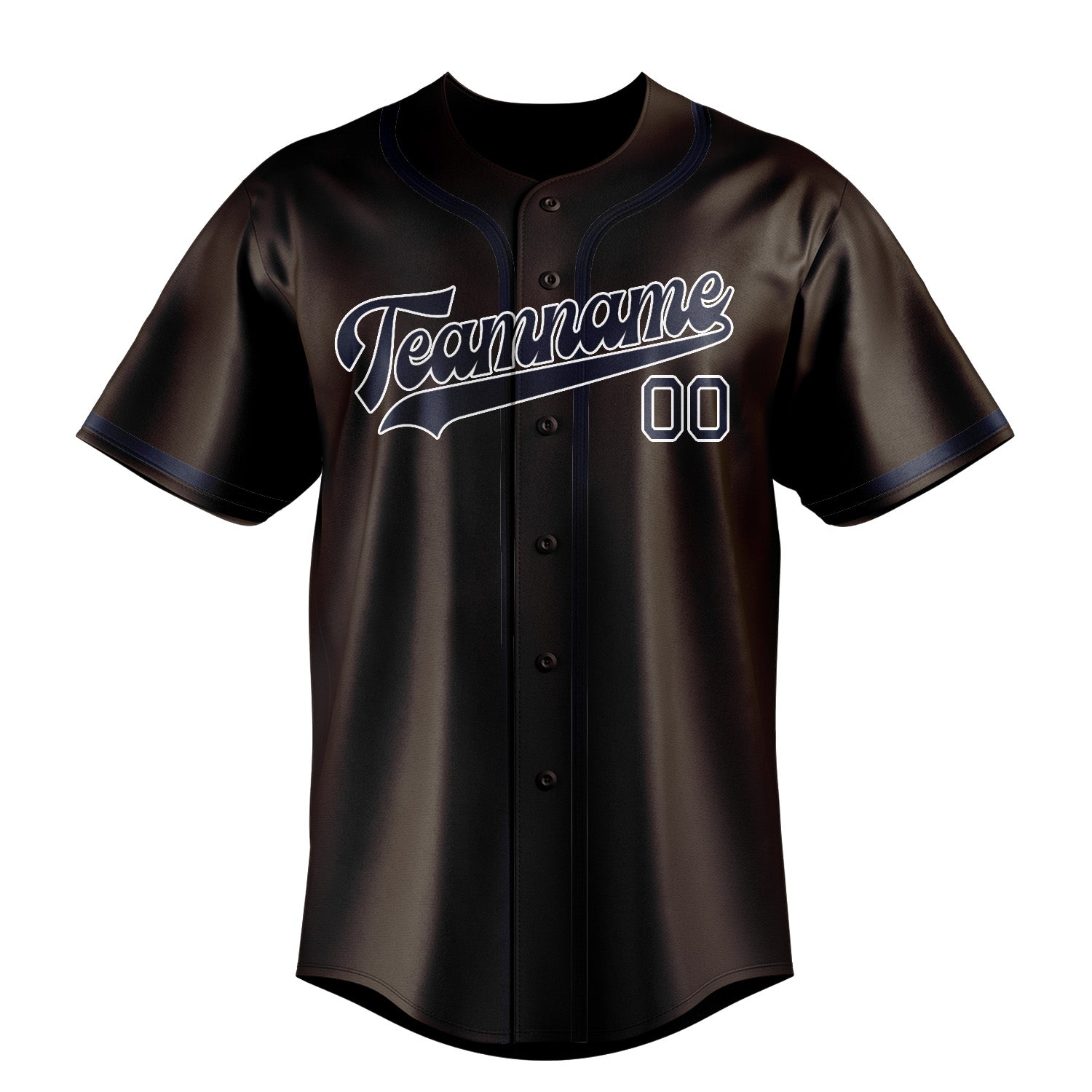 Benutzerdefiniertes Professionelles Braun Stahlblau Baseballtrikot