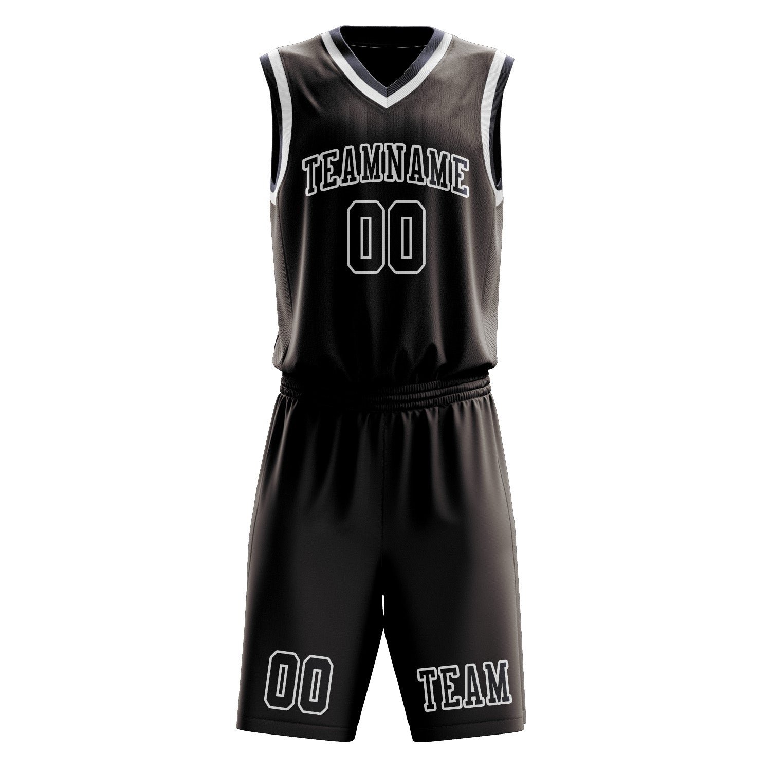 Benutzerdefiniertes Professionelles Braun Stahlblau Basketballtrikot-Set