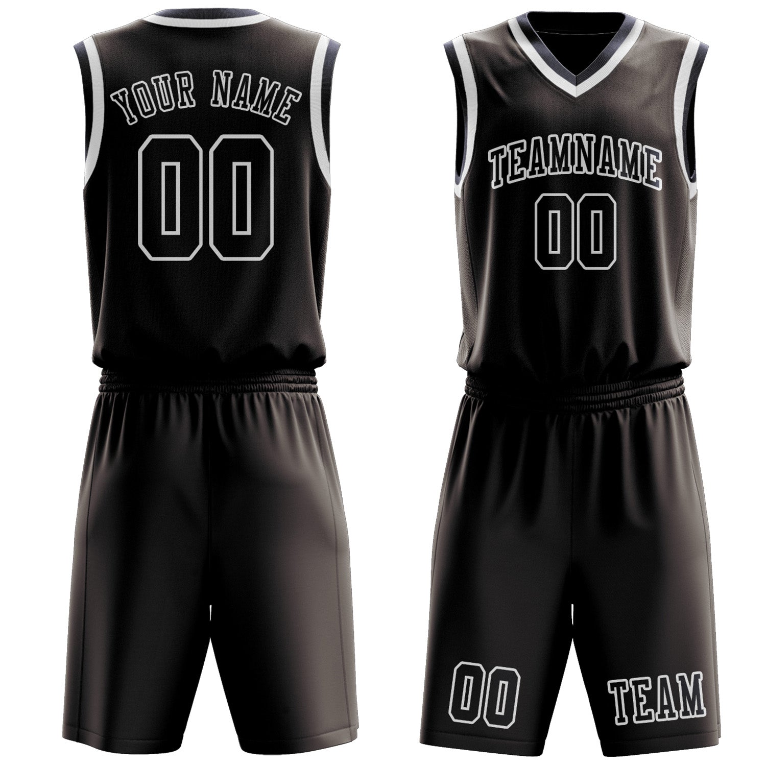 Benutzerdefiniertes Professionelles Braun Stahlblau Basketballtrikot-Set