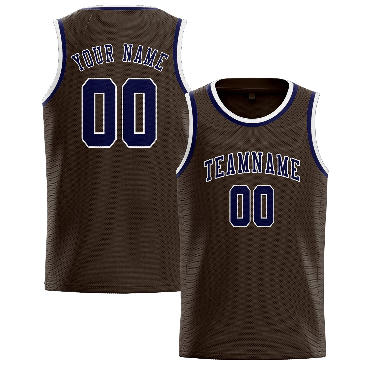 Benutzerdefiniertes Professionelles Braun Stahlblau Basketballtrikot