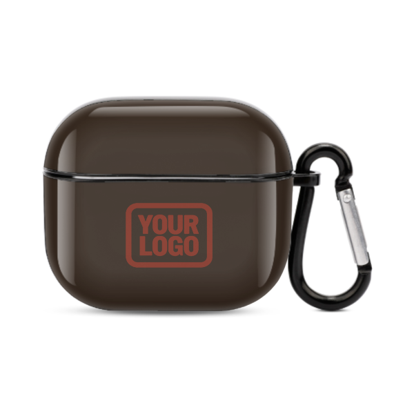 Maßgeschneidertes Braun Korallenrot AirPods-Hülle (3. Generation)