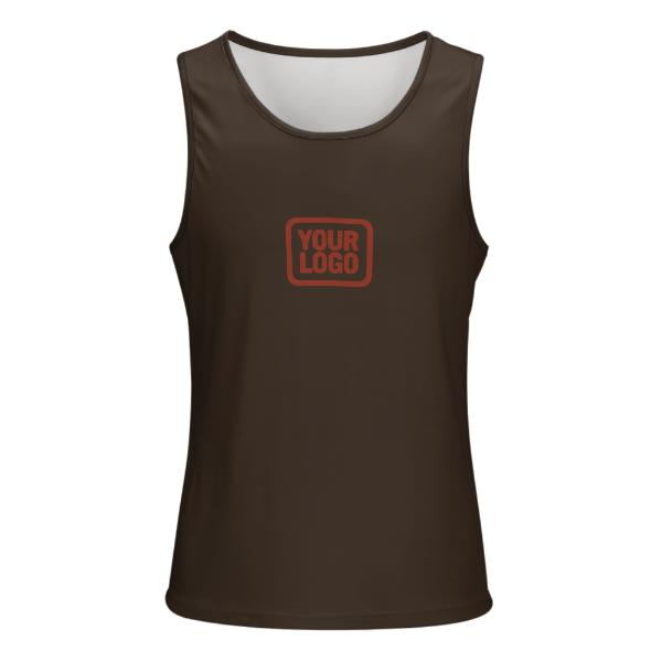 Maßgeschneidertes Braun Korallenrot Herren Tanktop