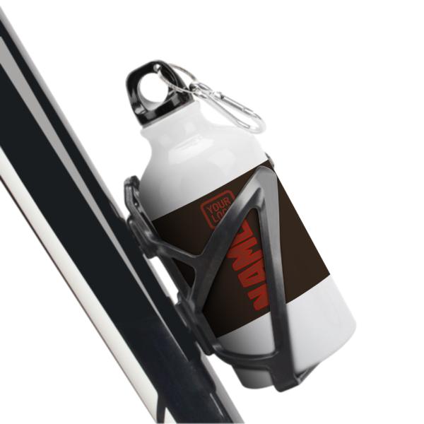 Maßgeschneidertes Braun Korallenrot Sportflasche