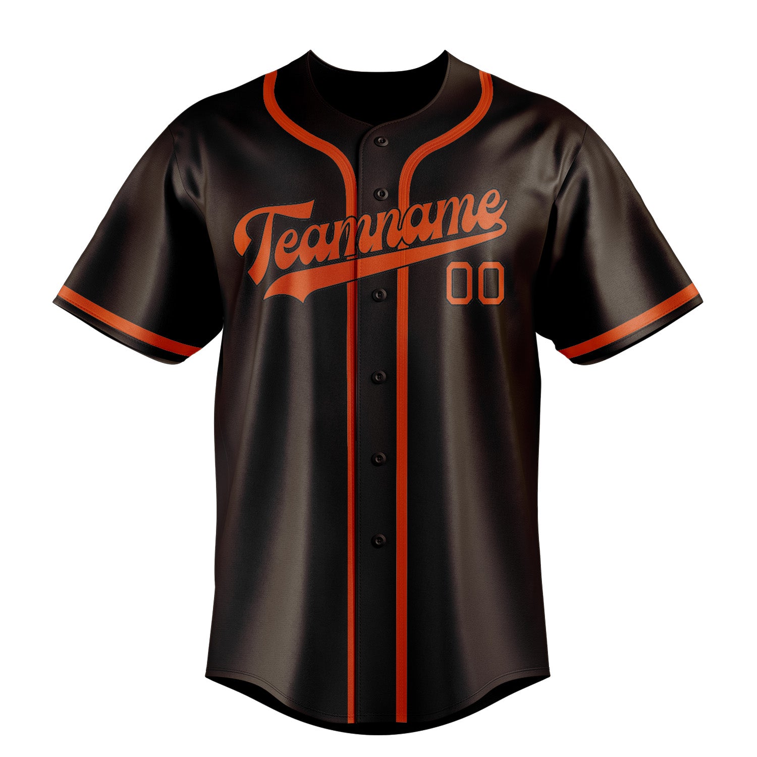 Benutzerdefiniertes Professionelles Braun Orangerot Baseballtrikot