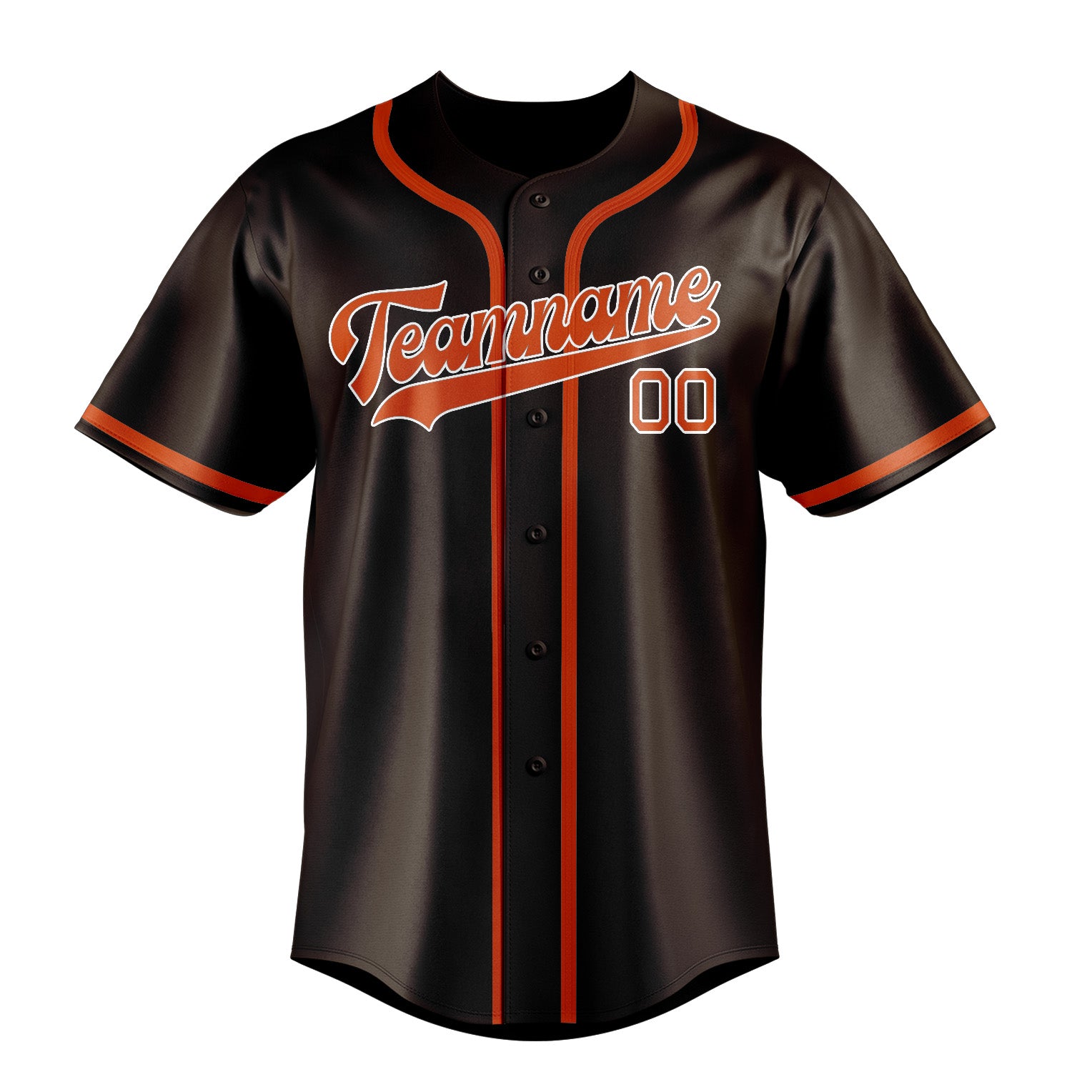 Benutzerdefiniertes Professionelles Braun Orangerot Baseballtrikot