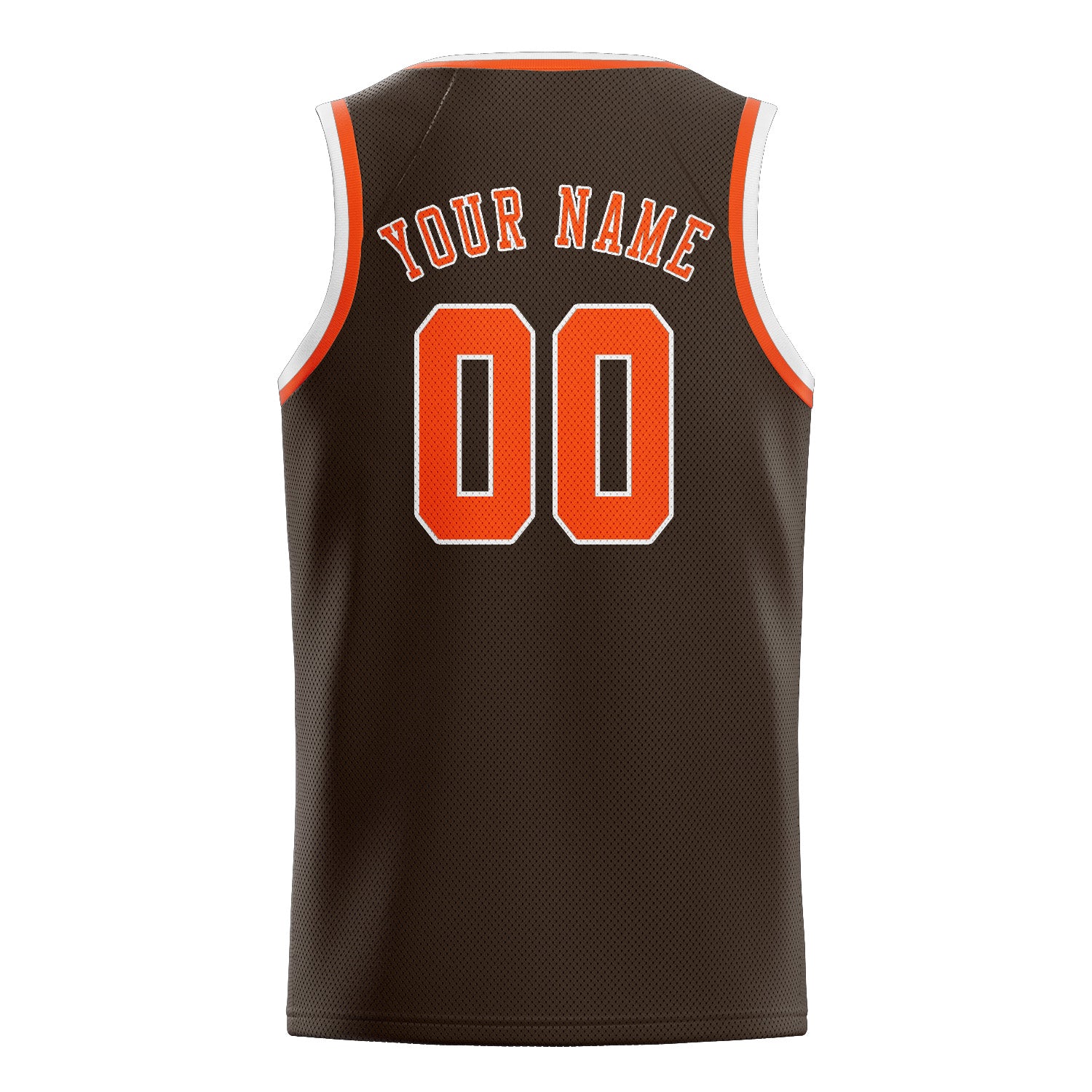 Benutzerdefiniertes Professionelles Braun Orangerot Basketballtrikot