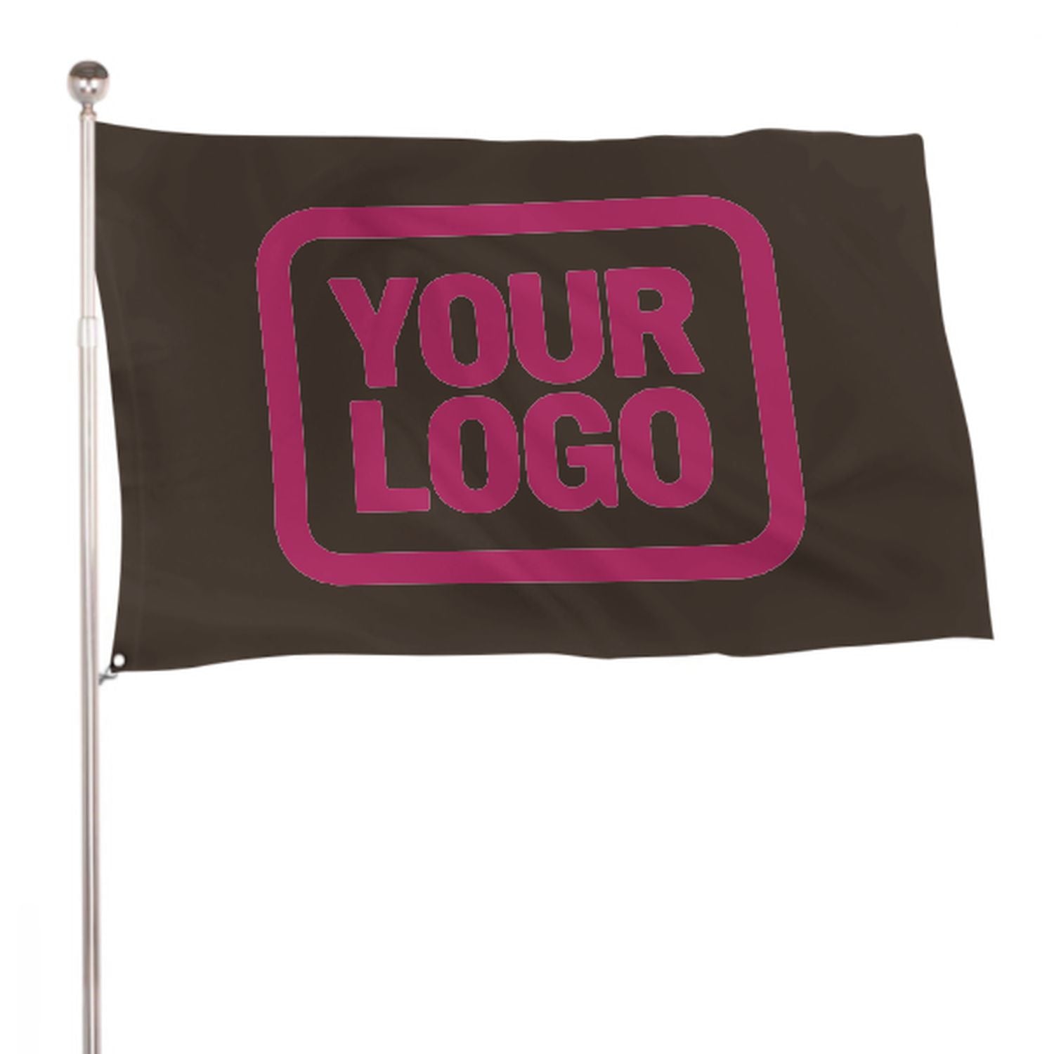 Bandiera personalizzata marrone rosa