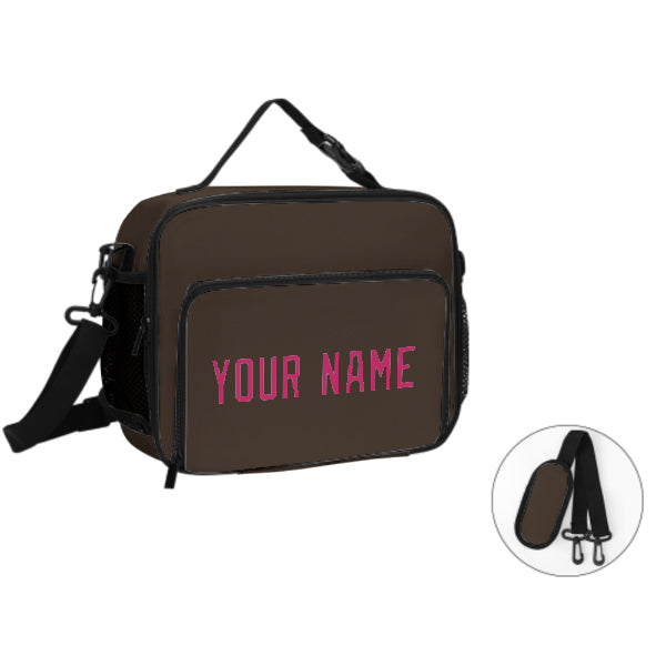 Maßgeschneidertes Braun Pink Lunch-Tasche