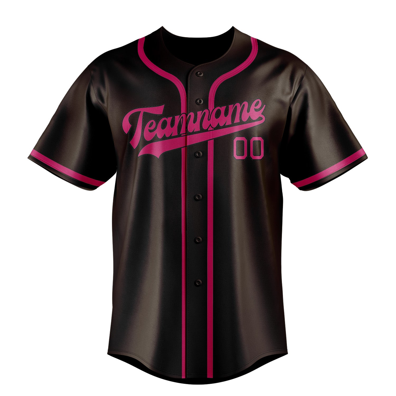 Benutzerdefiniertes Professionelles Braun Rosarot Baseballtrikot