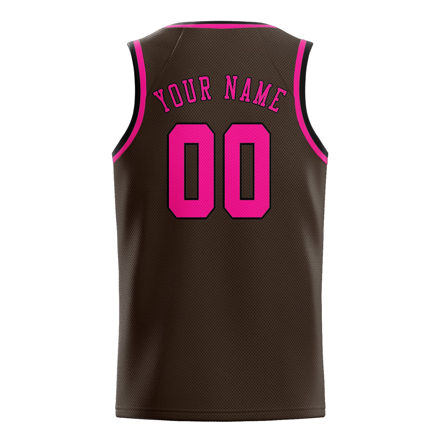 Benutzerdefiniertes Professionelles Braun Rosarot Basketballtrikot
