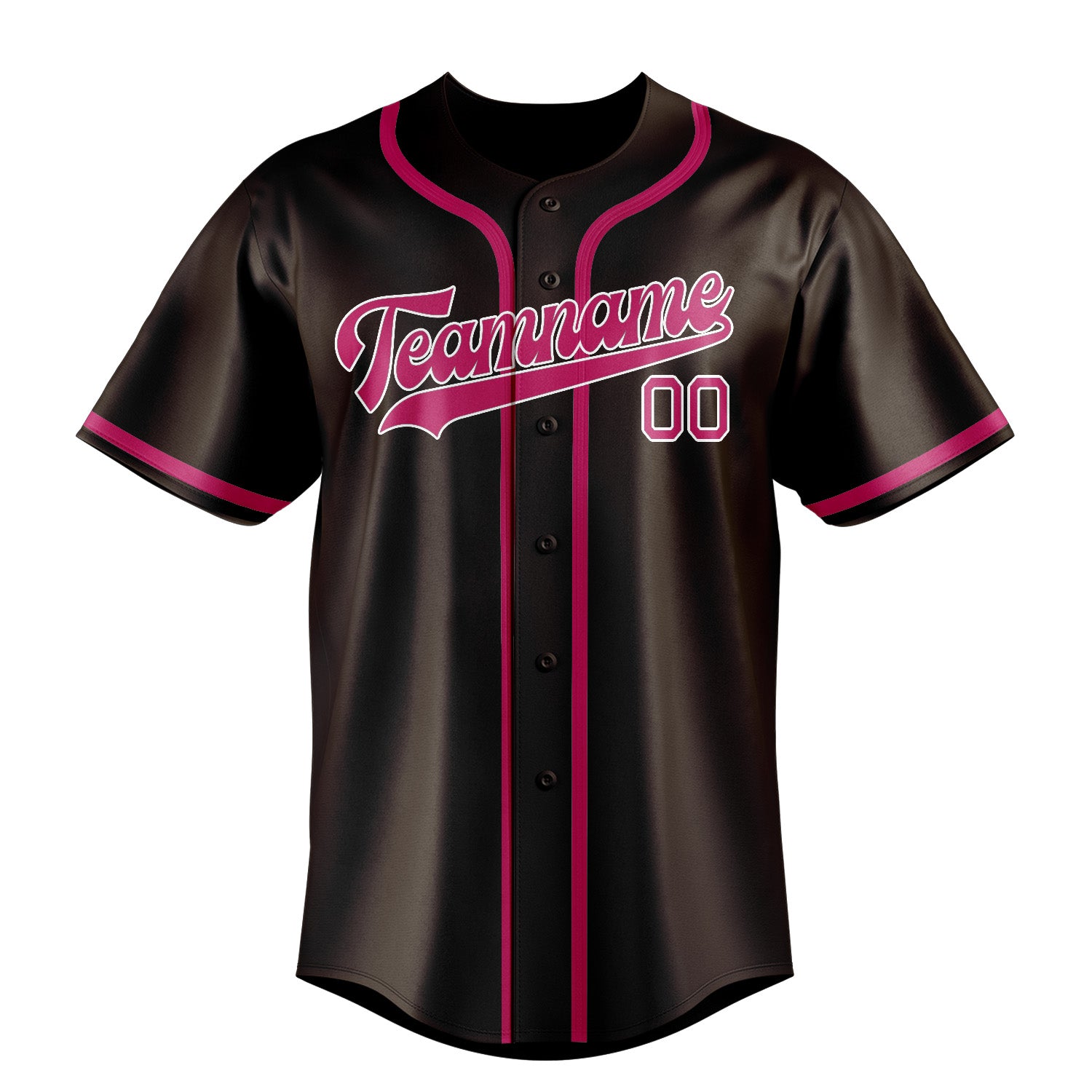 Benutzerdefiniertes Professionelles Braun Rosarot Baseballtrikot