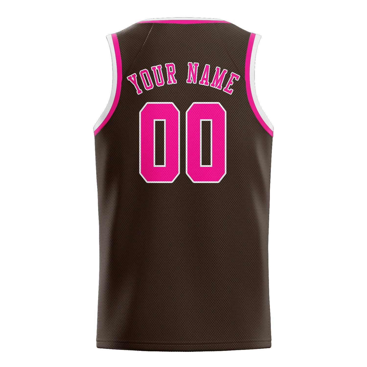 Benutzerdefiniertes Professionelles Braun Rosarot Basketballtrikot