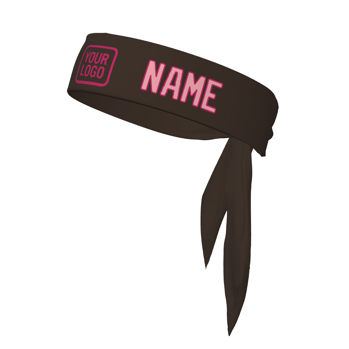 Maßgeschneidertes Braun Rosa Stirnband