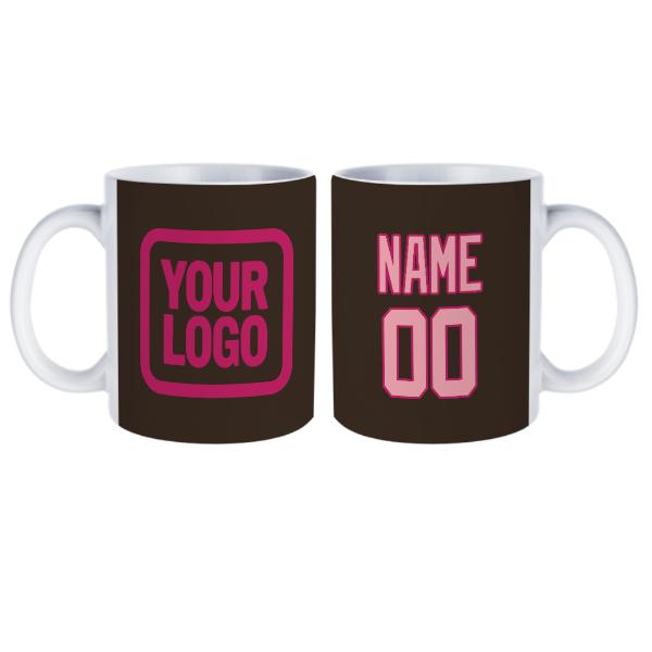Maßgeschneidertes Braun Rosa Becher