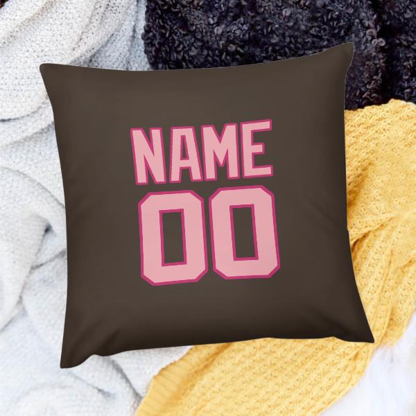 Maßgeschneidertes Braun Rosa Kissenbezug