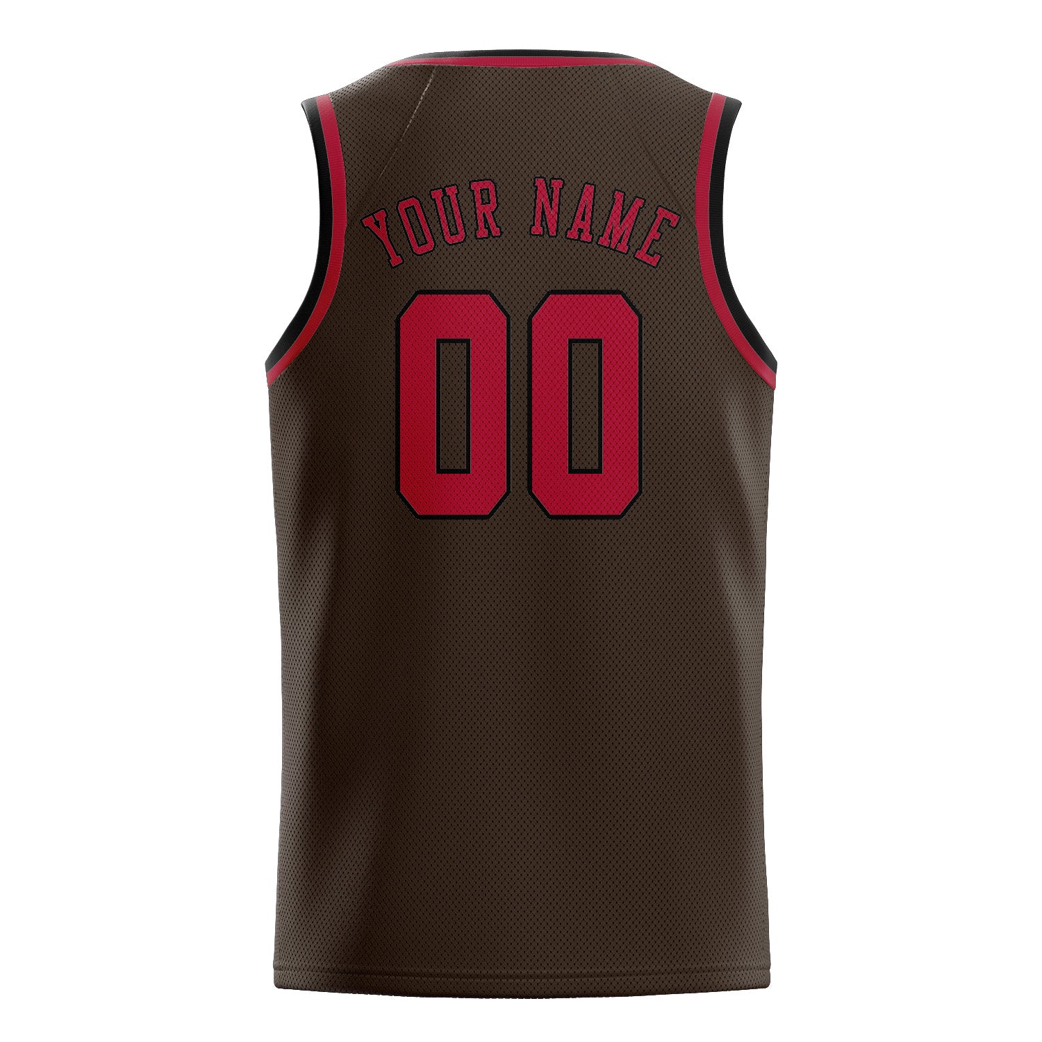 Benutzerdefiniertes Professionelles Braun Rot Basketballtrikot