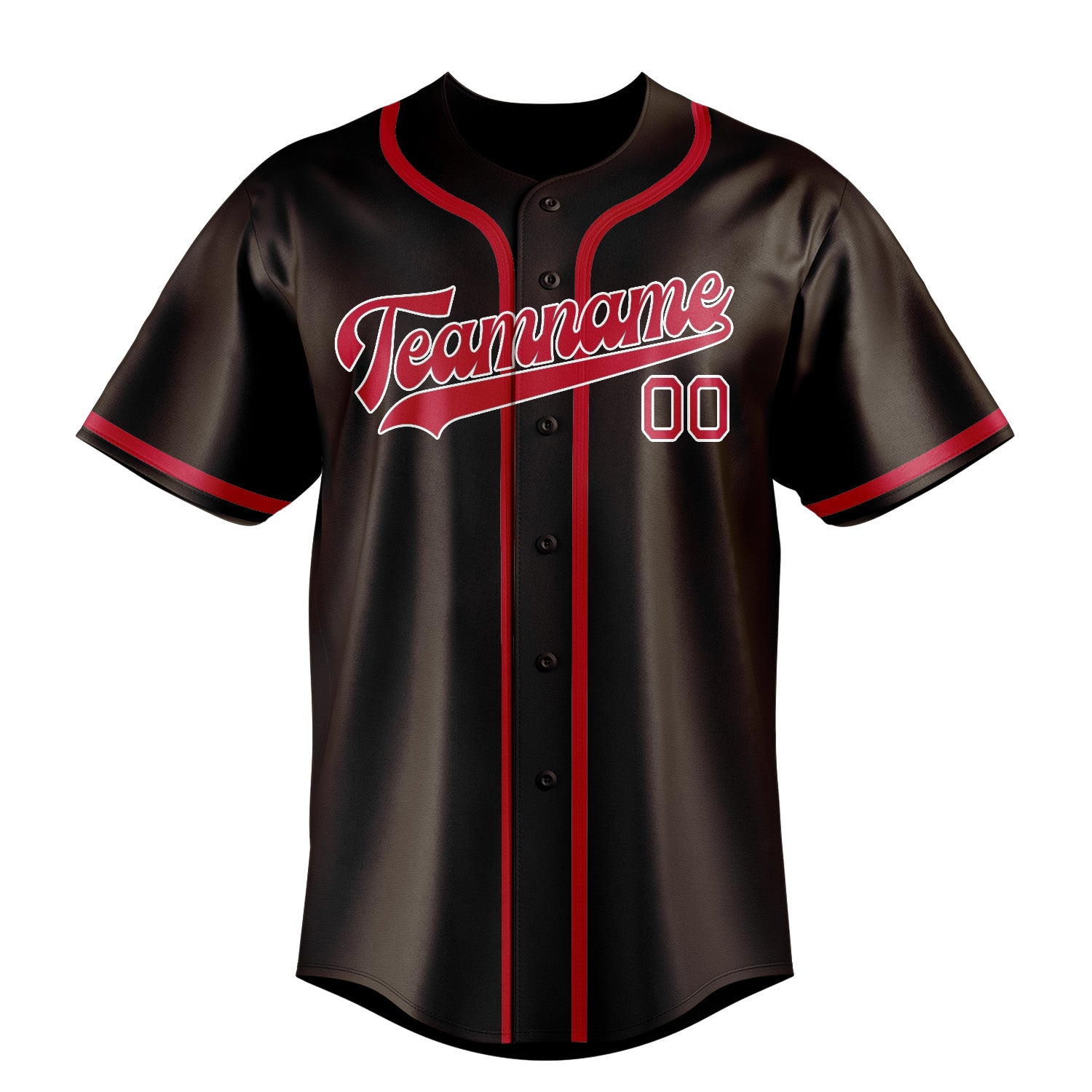 Benutzerdefiniertes Professionelles Braun Rot Baseballtrikot