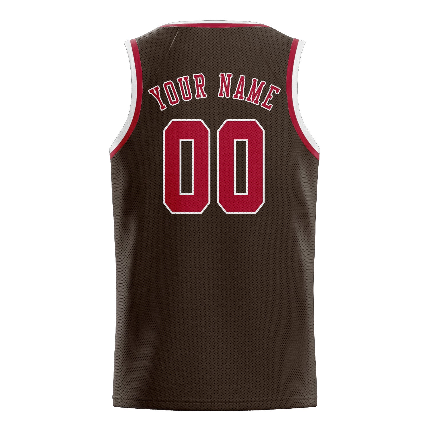 Benutzerdefiniertes Professionelles Braun Rot Basketballtrikot
