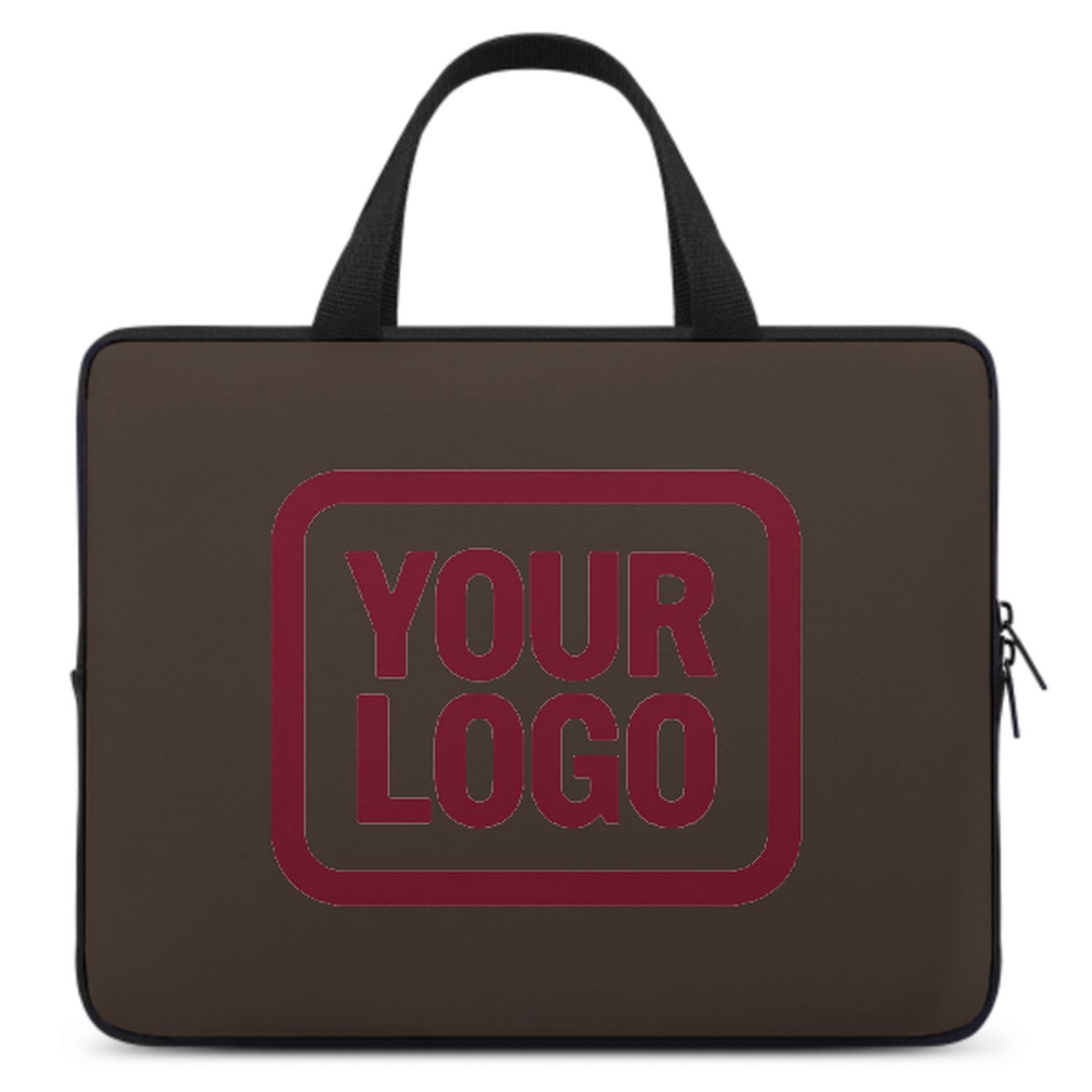 Maßgeschneidertes Braun Crimson Red Laptop Tasche