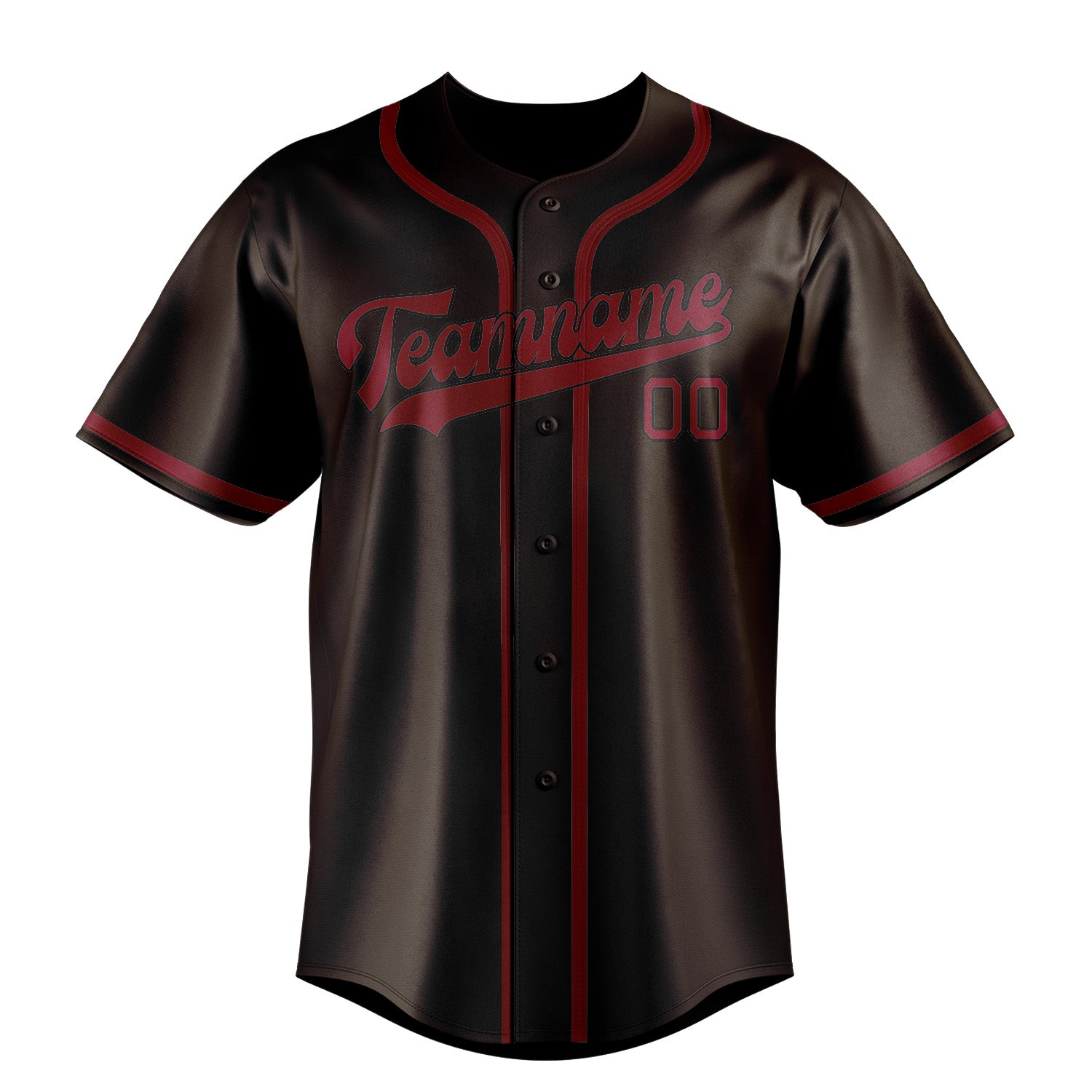 Benutzerdefiniertes Professionelles Braun Karmesinrot Baseballtrikot