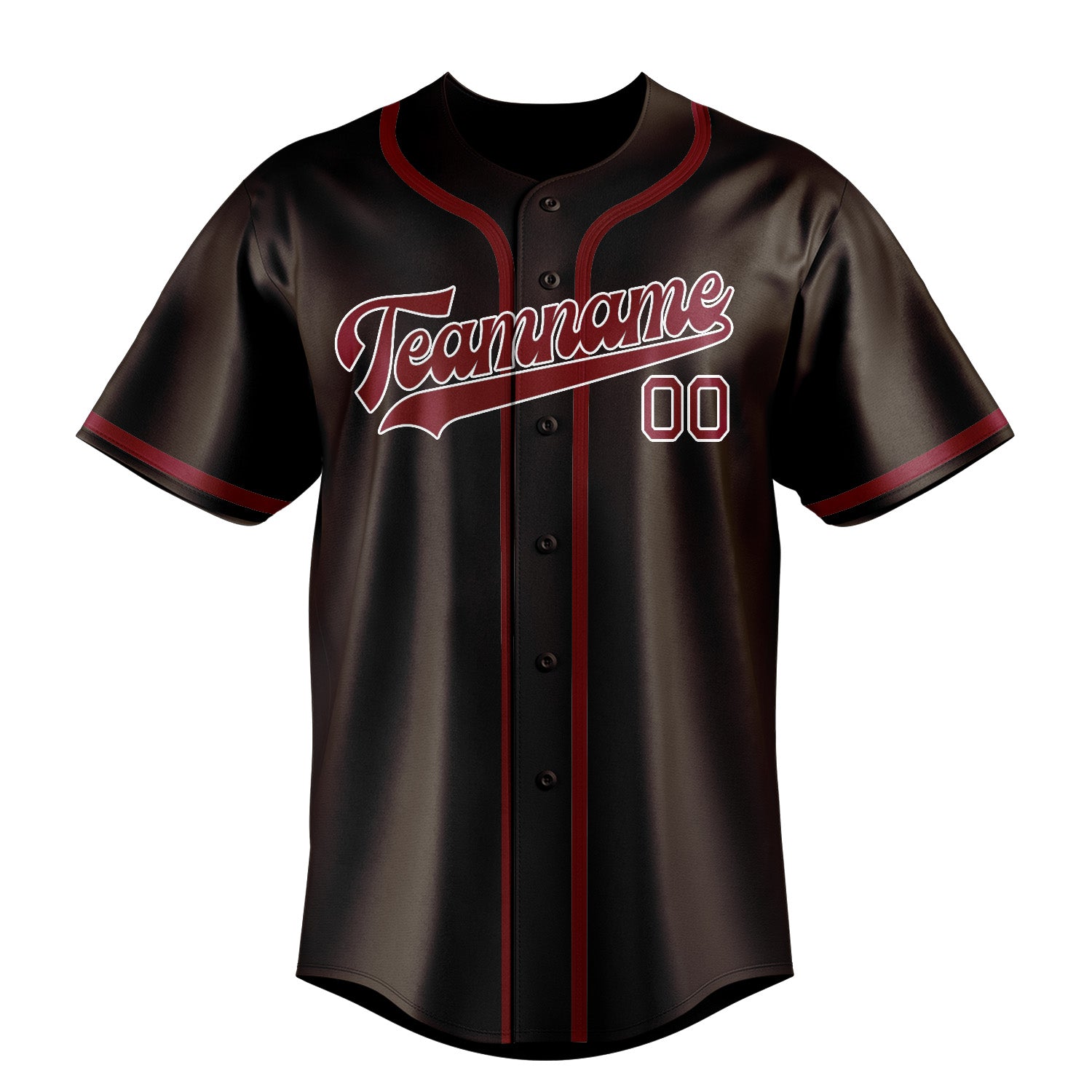 Benutzerdefiniertes Professionelles Braun Karmesinrot Baseballtrikot